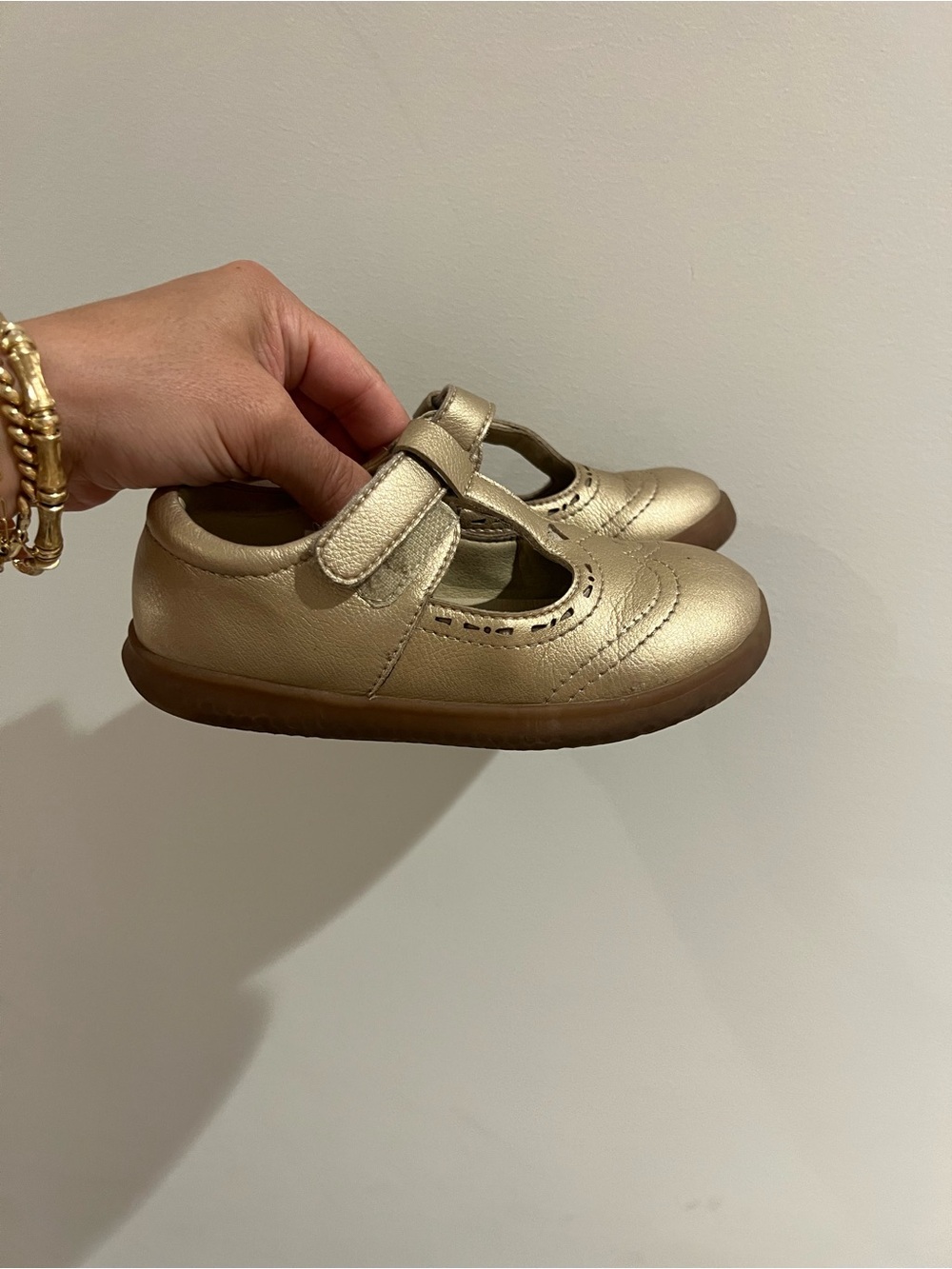 Livie & Luca Metallic Gold Mary Janes